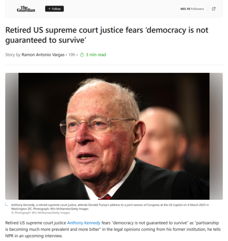 Retired SCOTUS Judge warns us & Mass.  Fed. Judge stands up for Free Speech - Thank you Both !